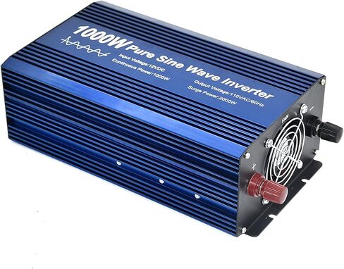 Fit4Less Pure Sine Wave Power Inverter 1000W DC12V to AC 110V with Dual sockets and USB, LCD Remote kit. (1000W) in Saudi Arabia