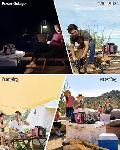 محول طاقة 350 واط لبطارية Craftsman 20v V20، 4 منافذ DC 20V إلى AC 110-120V عاكس بطارية مع 3 منافذ USB-A، 1 منفذ USB-C، ضوء LED 300lm للتخييم في الهواء الطلق والسفر في حالات الطوارئ (الأداة فقط) in Kuwait