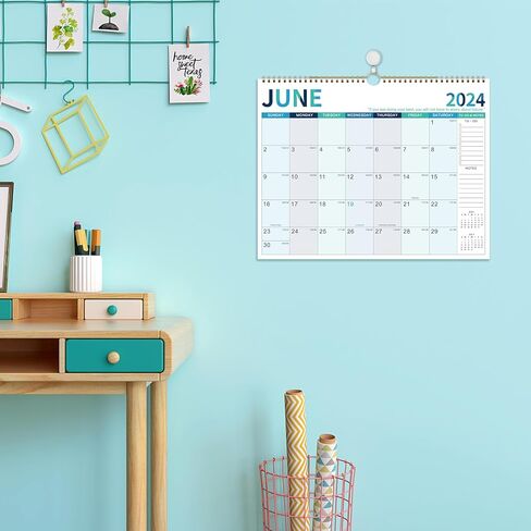 Wall Calendar 2024-2025 - Monthly Calendar July 2024 - December 2025, 14.8 x 11.4 Inches, 2024-2025 Wall Calendar with Julian Date, Perfect for Organizing in Saudi Arabia