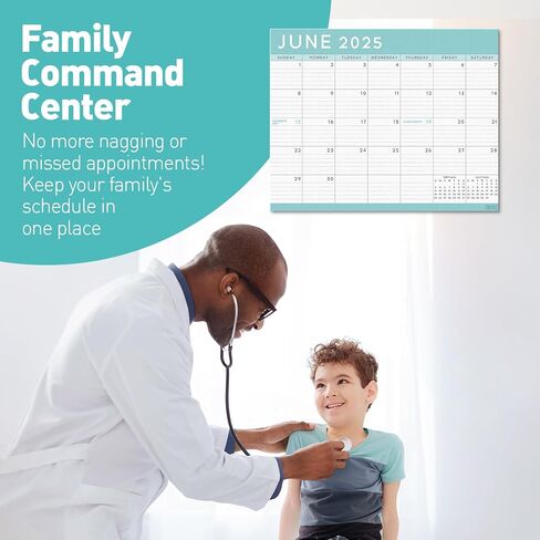 S&O Teal Magnetic Fridge Calendar from January 2024-June 2025 - Tear-Off Refrigerator Calendar to Track Events & Appointments - 18 Month Magnetic Calendar for Fridge for Easy Planning-8"x10" in. in Saudi Arabia