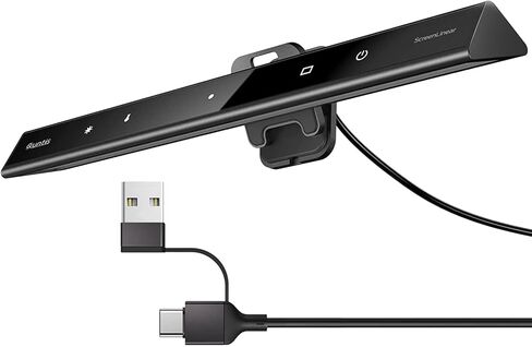 شريط ضوء شاشة الكمبيوتر المحمول Quntis، شريط ضوء شاشة الكمبيوتر المحمول مع التعتيم التلقائي، التحكم باللمس و4 درجات حرارة ألوان قابلة للتعديل، بدون وهج الشاشة، العناية بالعين، توفير المساحة، محمول للمكتب/السفر/المنزل in Kuwait