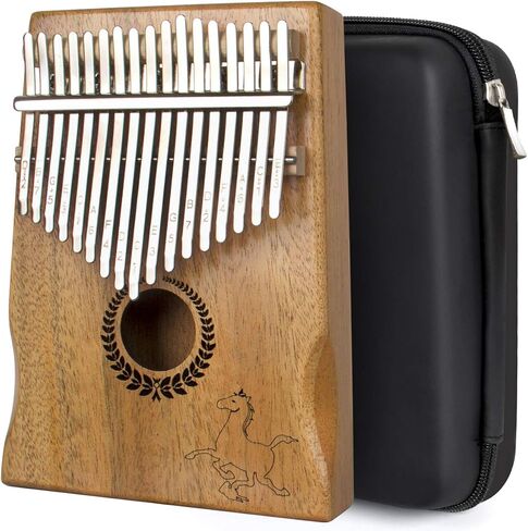 كاليمبا، بيانو الإبهام 17 مفتاحًا محمولًا، بيانو إصبع مبيرا من خشب الماهوجني مع حقيبة مطرقة لحن، هدايا للأطفال والكبار المبتدئين in Kuwait