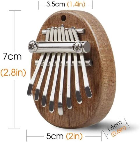 8 Key Mini Kalimba exquisite Finger Thumb Piano Marimba Musical good accessory Pendant Gift for Kids and Adults Beginners in Saudi Arabia