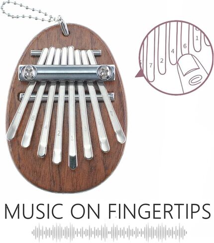 8 Key Mini Kalimba exquisite Finger Thumb Piano Marimba Musical good accessory Pendant Gift for Kids and Adults Beginners in Saudi Arabia