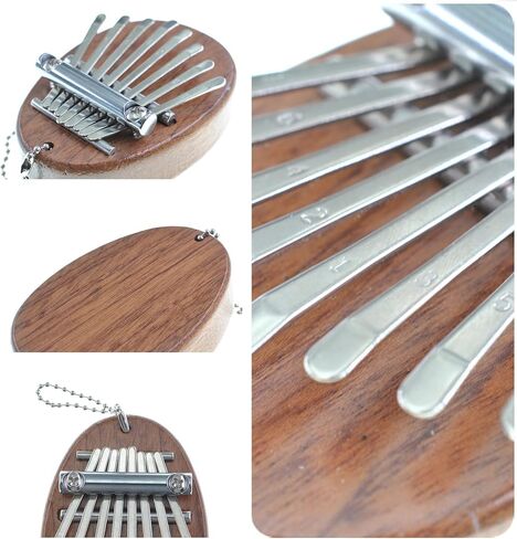 8 Key Mini Kalimba exquisite Finger Thumb Piano Marimba Musical good accessory Pendant Gift for Kids and Adults Beginners in Saudi Arabia
