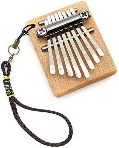 8 Key Mini Kalimba exquisite Finger Thumb Piano Marimba Musical good accessory Pendant Gift for Kids and Adults Beginners in Saudi Arabia