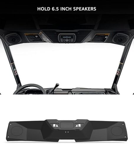 A & UTV PRO Defender Front Roof Liner Overhead, Speaker Mount Pods System Compatible with Can Am Defender & Defender Max HD8 HD10 Accessories, Replace OEM # 715003098 in Kuwait