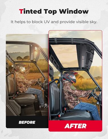 KEMIMOTO سقف علوي من القماش ذو 3 مقاعد مقاوم للماء متوافق مع Polaris Ranger XP 1000 2017-2024/2020-2024 Ranger 1000/2013+ Polaris Ranger 900 Sunshade Soft Top Accessories in Kuwait