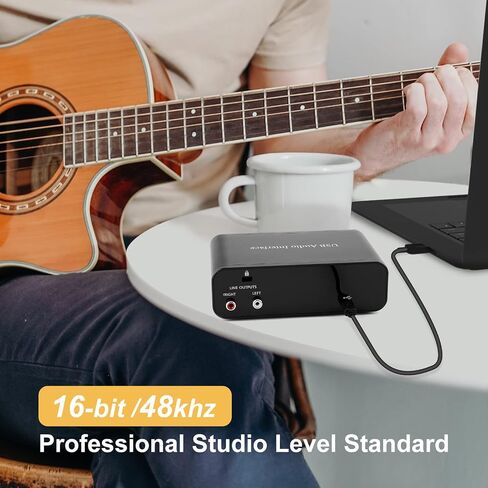 واجهة صوت USB لتسجيل الموسيقى، واجهة XLR مع طاقة فانتوم 48 فولت، TRS متوازن مع مضخم صوت سماعة الرأس، مكبر صوت ميكروفون AudioBox Preamps 48 فولت 2 قناة للكمبيوتر الشخصي/Win/Mac والبث الصوتي in Saudi Arabia
