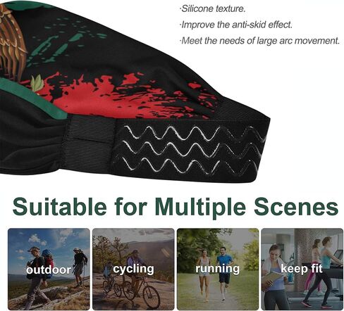 6 قطع من عصابات الرأس الرياضية ذات العلم المكسيكي للرجال والنساء، عصابات رأس مرنة للعرق، عصابات رأس رياضية لليوجا والجولف وصالة الألعاب الرياضية والتخييم والجري والتنس in Kuwait