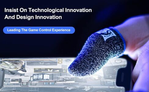 Finger Sleeve for Gaming,Seamless Thumb Finger Sleeve Silver Fiber Mobile Phone Gaming Finger Sleeves, Breathable & Sweatproof, for League of Legend, Pubg, Rules of Survival, Knives Out 10 Pack in Kuwait