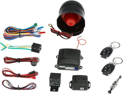 Universal 12V Auto Car Alarm， Car Vehicle Security System Burglar Alarm Protection Anti-Theft System 2 Remote in Kuwait