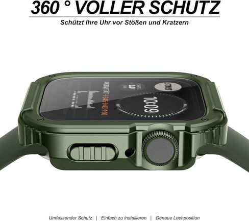 Recoppa لحافظة ساعة Apple القوية مقاس 42 مم سلسلة 3/2/1 مع واقي شاشة، غطاء حماية متين من الفئة العسكرية Quattro Pro مقاوم للسقوط وغطاء حماية كامل للرجال iWatch (أسود) in Kuwait