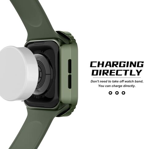 Recoppa لحافظة ساعة Apple القوية مقاس 42 مم سلسلة 3/2/1 مع واقي شاشة، غطاء حماية متين من الفئة العسكرية Quattro Pro مقاوم للسقوط وغطاء حماية كامل للرجال iWatch (أسود) in Kuwait
