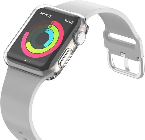 2 Pack Compatible for Apple Watch 38mm Case iWatch Screen Protector TPU All-Around Protective Case Clear Ultra-Thin Cover for Series 3 Series 2, 2 Pack (Clear, for 38mm Apple Watch case) in Kuwait