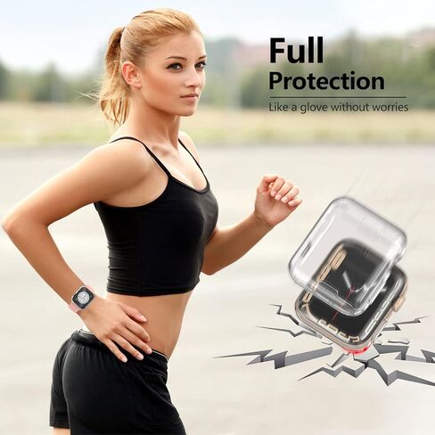 2 Pack Compatible for Apple Watch 38mm Case iWatch Screen Protector TPU All-Around Protective Case Clear Ultra-Thin Cover for Series 3 Series 2, 2 Pack (Clear, for 38mm Apple Watch case) in Kuwait