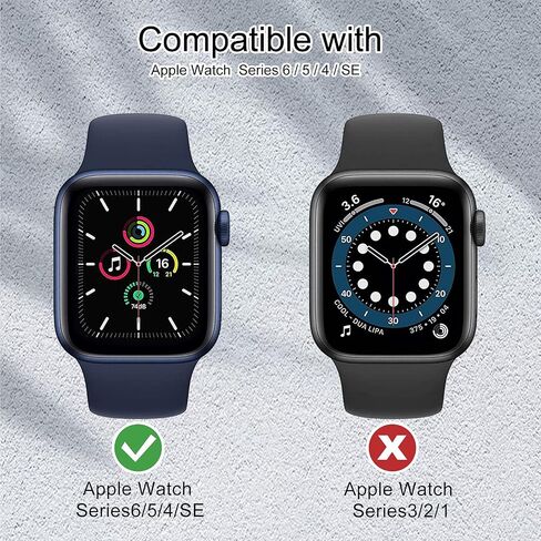 EDIMENS 2 حزمة من حافظة الكمبيوتر الصلبة المتوافقة مع Apple Watch Series 6 / SE / 5/4 40 مم للنساء والرجال، حافظة الكمبيوتر العامة نحيفة من الزجاج المقسى وغطاء حماية لساعة Apple iWatch 40 مم SE Rose in Kuwait