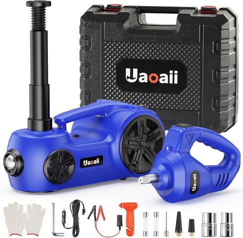 Electric Car Jack Kit,5 Ton 12V Car Jack Hydraulic with Electric Impact Wrench and Tire Inflator Pump,Portable Car Jack Kit for SUV MPV Sedan Truck Change Tires Garage Repair in Saudi Arabia