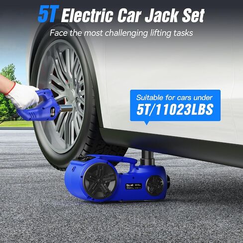 Electric Car Jack Kit,5 Ton 12V Car Jack Hydraulic with Electric Impact Wrench and Tire Inflator Pump,Portable Car Jack Kit for SUV MPV Sedan Truck Change Tires Garage Repair in Saudi Arabia