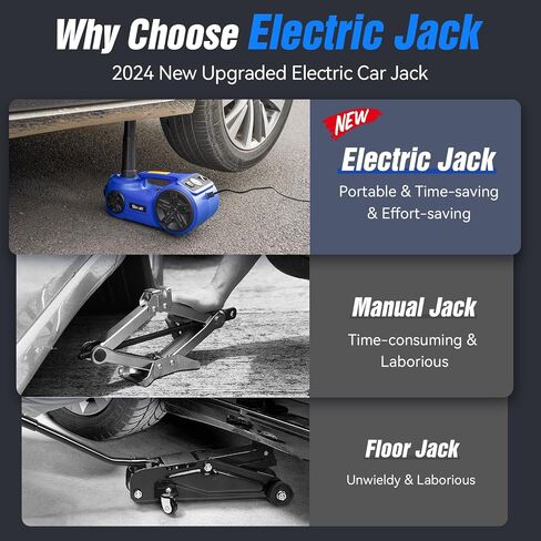 Electric Car Jack Kit,5 Ton 12V Car Jack Hydraulic with Electric Impact Wrench and Tire Inflator Pump,Portable Car Jack Kit for SUV MPV Sedan Truck Change Tires Garage Repair in Saudi Arabia
