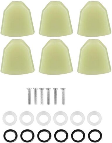 Tuning Pegs Button,6 PCS/Set Acrylic Machine Heads Tuning Pegs Buttons for Acoustic Electric Guitar(Green) in Saudi Arabia