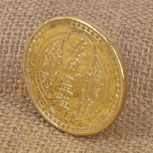 الازدهار الذي جلبته الصينية لونغ وفينيكس محظوظ عملة اليانصيب تذكرة خدش أداة محظوظ السحر التحدي عملة in Kuwait