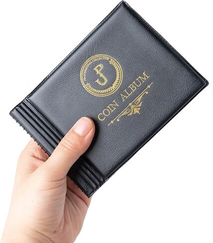 ألبوم مجموعة العملات المعدنية 60 جيبًا - 35 × 35 مم/ 1.4 × 1.4 بوصة شبكات لمجموعة بيني والتخزين يناسب توني، دايم، بنس، سنت، ربع، نيكل أسود CS4206BK in Kuwait