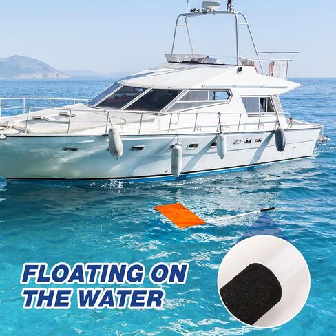 علم Hmeyomy البرتقالي لعلم سلامة القوارب 48 بوصة، 12 × 18 بوصة علم التزلج على الماء مع 3 أقطاب، علم متزلج قابل للطفو للأسفل للقوارب، أعلام القوارب للأنابيب والرياضات المائية in Kuwait