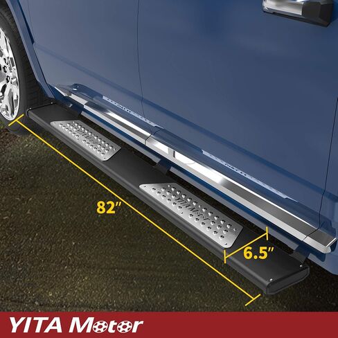 لوحات تشغيل YITAMOTOR مقاس 6.5 بوصة متوافقة مع 2009-2018 Dodge Ram 1500 و2010-2022 2500 3500 Crew Cab قضبان نيرف سوداء مزخرفة / قضبان جانبية (بما في ذلك 2019-2023 Classic) in Saudi Arabia