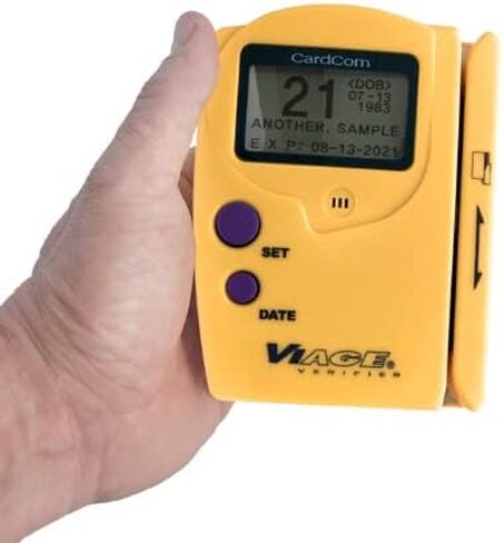 CAV2000 ID Scanner, drivers license reader for Age verification and ID checking, portable, stand alone, magnetic stripe reader, by Cardcom in Saudi Arabia