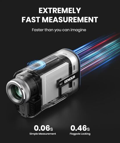 EENOUR Golf Rangefinder Mini مع اهتزاز منحدر وقفل الدبوس، تكبير 875Y 6.5X، جهاز تحديد نطاق ليزر قابل لإعادة الشحن للجيب، مسح مستمر للجولف والصيد in Kuwait