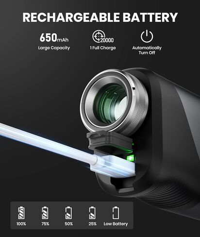 EENOUR Golf Rangefinder Mini مع اهتزاز منحدر وقفل الدبوس، تكبير 875Y 6.5X، جهاز تحديد نطاق ليزر قابل لإعادة الشحن للجيب، مسح مستمر للجولف والصيد in Kuwait