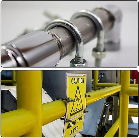 مسمار مربع على شكل حرف U، 8 قطع من مسامير مربعة الشكل من الفولاذ المقاوم للصدأ مع صواميل ولوحة إطار لمقطورة السيارات أو قارب التزلج أو مقطورة المراكب الشراعية، مقاس 2 بوصة عرض × 4.3 طول، M10x50x120 in Kuwait