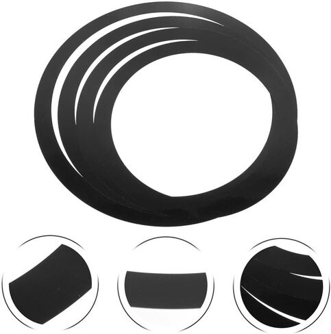 حلقات تخفيف كاتم صوت الطبل، 4 قطع كاتم صوت الطبل البديل كاتم صوت الطبل الدائري رؤوس الطبل حزمة أجزاء قرع DIY 10/12/ 14/16 أسود in Saudi Arabia