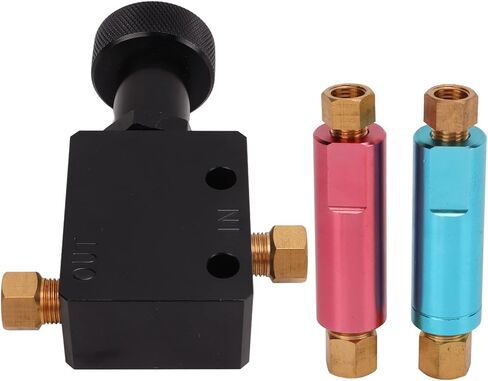 مجموعة صمامات الفرامل المتناسبة، صمام تناسبي بمقبض قابل للتعديل، 150 رطل لكل بوصة مربعة ‑ 1200 رطل لكل بوصة مربعة، صمام تناسب الفرامل المضمنة القابل للتعديل مع مجموعة صمامات 2 رطل 10 رطل 260 ‑ 8419 ملحقات عالمية in Kuwait