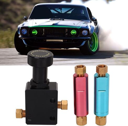 مجموعة صمامات الفرامل المتناسبة، صمام تناسبي بمقبض قابل للتعديل، 150 رطل لكل بوصة مربعة ‑ 1200 رطل لكل بوصة مربعة، صمام تناسب الفرامل المضمنة القابل للتعديل مع مجموعة صمامات 2 رطل 10 رطل 260 ‑ 8419 ملحقات عالمية in Kuwait