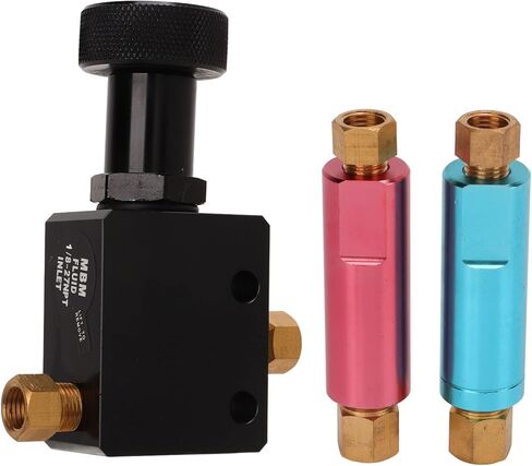 مجموعة صمامات الفرامل المتناسبة، صمام تناسبي بمقبض قابل للتعديل، 150 رطل لكل بوصة مربعة ‑ 1200 رطل لكل بوصة مربعة، صمام تناسب الفرامل المضمنة القابل للتعديل مع مجموعة صمامات 2 رطل 10 رطل 260 ‑ 8419 ملحقات عالمية in Kuwait