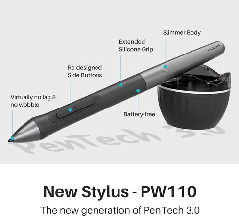 2023 HUION Graphics Tablet Tablet Inspiroy 2 Small with Scroll Wheel 6 مفاتيح مخصصة قلم خالي من البطارية للرسم الرقمي والتصميم والرسوم المتحركة، تابلت فني مقاس 6x4 بوصة لأجهزة الكمبيوتر الشخصية وأجهزة Mac وAndroid، أسود in Kuwait