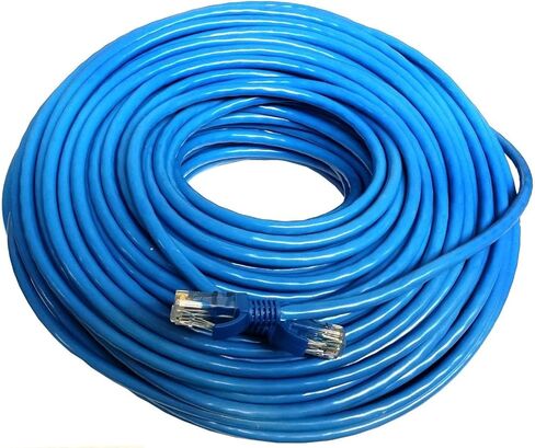 CableVantage جديد 100ft 30M Cat5 كابل سلك التصحيح 500 ميجا هرتز إيثرنت شبكة الإنترنت LAN RJ45 UTP للكمبيوتر PS4 مودم راوتر أزرق in Kuwait