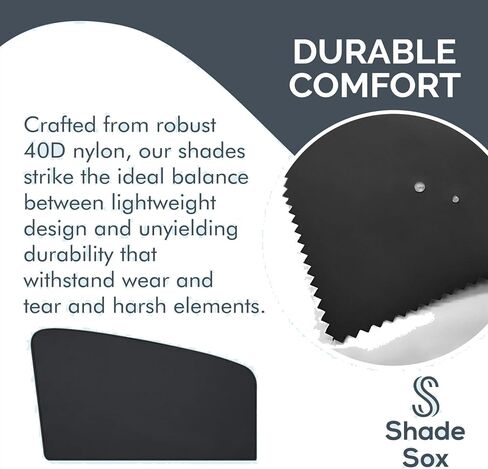 SHADESOX Car Side Window Sunshade (2-Pack) | Window Shade for Baby in Car | Universal Fit for 99% of Cars & Mid Size SUVs | Rear Car Window Shades for Kids and Children | Sun Blocker Window Screens in Saudi Arabia