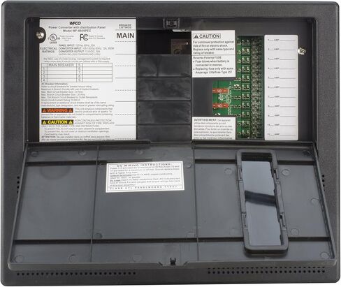 WFCO Arterra WF-8955-AD محول/شاحن مع مركز توزيع لخدمة تيار متردد 30 أمبير - مخرج تيار مستمر 55 أمبير مع 11 دائرة، أسود in Saudi Arabia