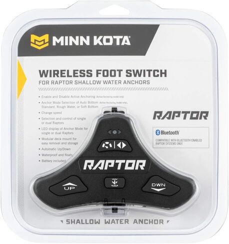 Minn Kota 1810258 Raptor Wireless Footswitch - Bluetooth , Black in Saudi Arabia