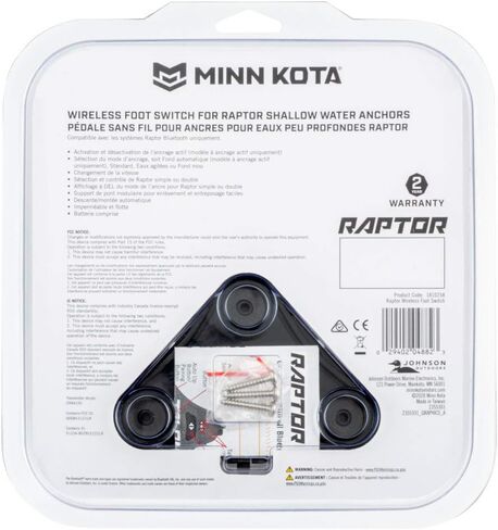 Minn Kota 1810258 Raptor Wireless Footswitch - Bluetooth , Black in Saudi Arabia
