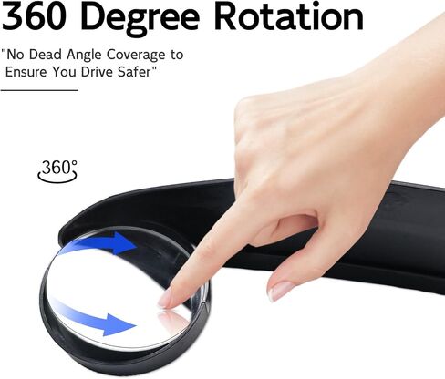 2 Pack Blind Spot Mirror,Side Rain Guards with Convex Rear View Mirror for Exterior Accessories Universal Fit Car SUV and Trucks in Kuwait