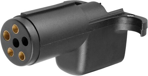 CURT 57620 6-Way Round Vehicle Side to 4-Way Flat Trailer Wiring Adapter , Black in Saudi Arabia