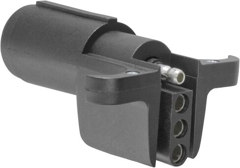 CURT 57620 6-Way Round Vehicle Side to 4-Way Flat Trailer Wiring Adapter , Black in Saudi Arabia