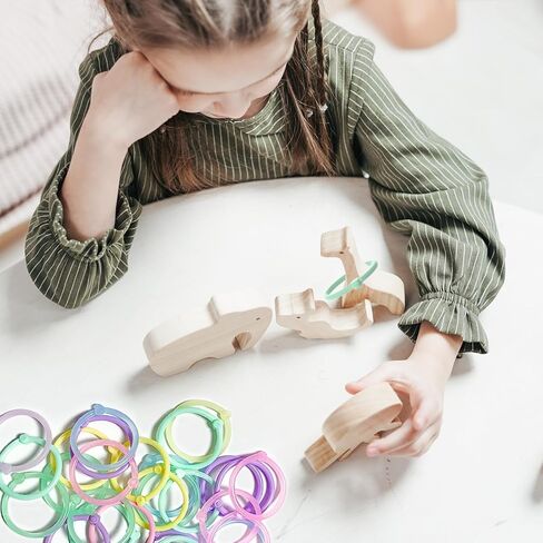 حلقات مجلد مقاس 2.54 سم، 100 حزمة حلقات بلاستيكية فضفاضة لأوراق الشجر لبطاقة الفهرس، حلقات كتب ملونة مرنة من الكريستال للمدرسة، المنزل، مكتب العمل in Kuwait