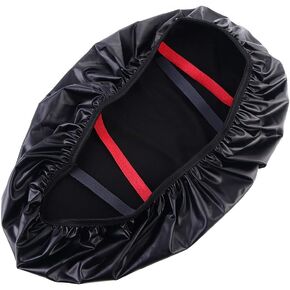 Leadigol Motorcycle Seat Cover,PU Leather Waterproof Breathable Electric Vehicle Black Motorbike Seat Protector Scooter Sun Pad Dust Protector Rainproof Waterproof Sunscreen Cushion Cover