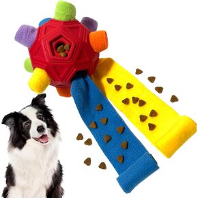 3 Pieces Christmas Squeaky Interactive Dog Toys with Crinkle, Plush Dog Toys to Keep Them Busy for Boredom, Dog Enrichment Puzzle Toys for Small Medium Large Dogs - Santa/Snowman/Deer