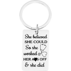 HUTIMY Nursing School Jewelry for Nurses Students Funny Women Men Female Graduation Graduate Registered New Nurses Keychain